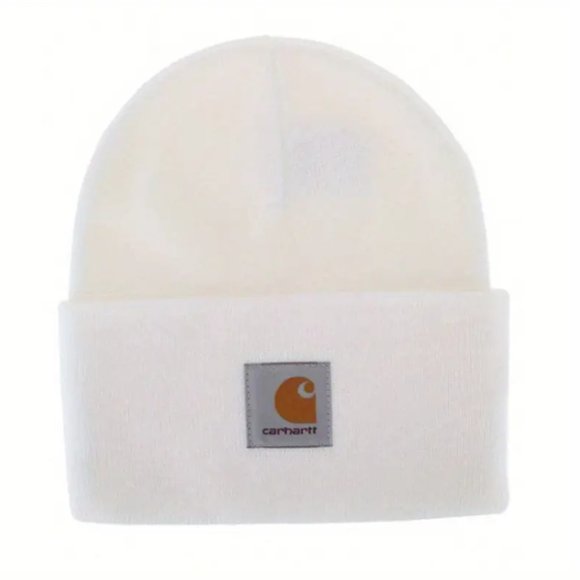 Carhartt White Beanie WIP Watch Hat ONE SIZE - NWT - Picture 1 of 7
